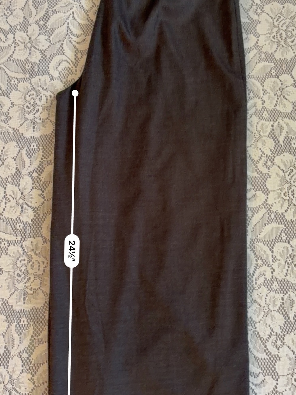 Eileen Fisher Heathered Stretch Flannel Twill Wool Sarong Pants in Charcoal Grey - Picture 7 of 10
